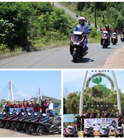 Foto : PT.Capella Dinamik Nusantara Kepulauan Riau ajak 15 orang pecinta Sepeda Motor Honda New PCX160 RoadSync menuju Titik Nol Batam, Minggu (27/04/25) - (r/Wati Sgn)