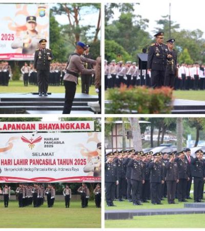 Foto : Polda Kepulauan Riau, gelar Upacara Peringatan Hari Lahir Pancasila Tahun 2025, bertempat di Lapangan Bhayangkara Polda Kepri, Senin (02/06/25) - (r/Wati Sgn)