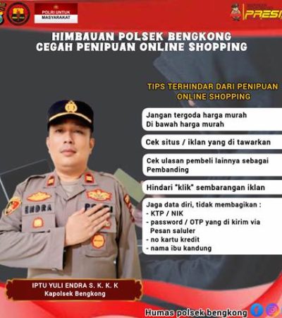 Foto : Kapolsek Bengkong Iptu Yuli Endra, S.K.K.K., imbau Masyarakat Waspada penipuan Online Shop, Jumat sore (18/07/25) - (r/wati sgn)